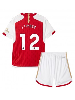 Arsenal Jurrien Timber #12 Heimtrikotsatz für Kinder 2023-24 Kurzarm (+ Kurze Hosen)